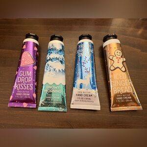 4 New Bath & body Works winter scented hand creams